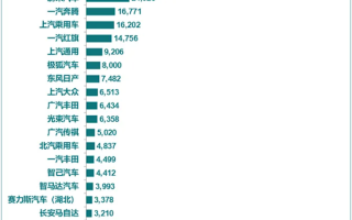 6月新能源汽車廠商銷量榜單出爐：特斯拉滑至第四